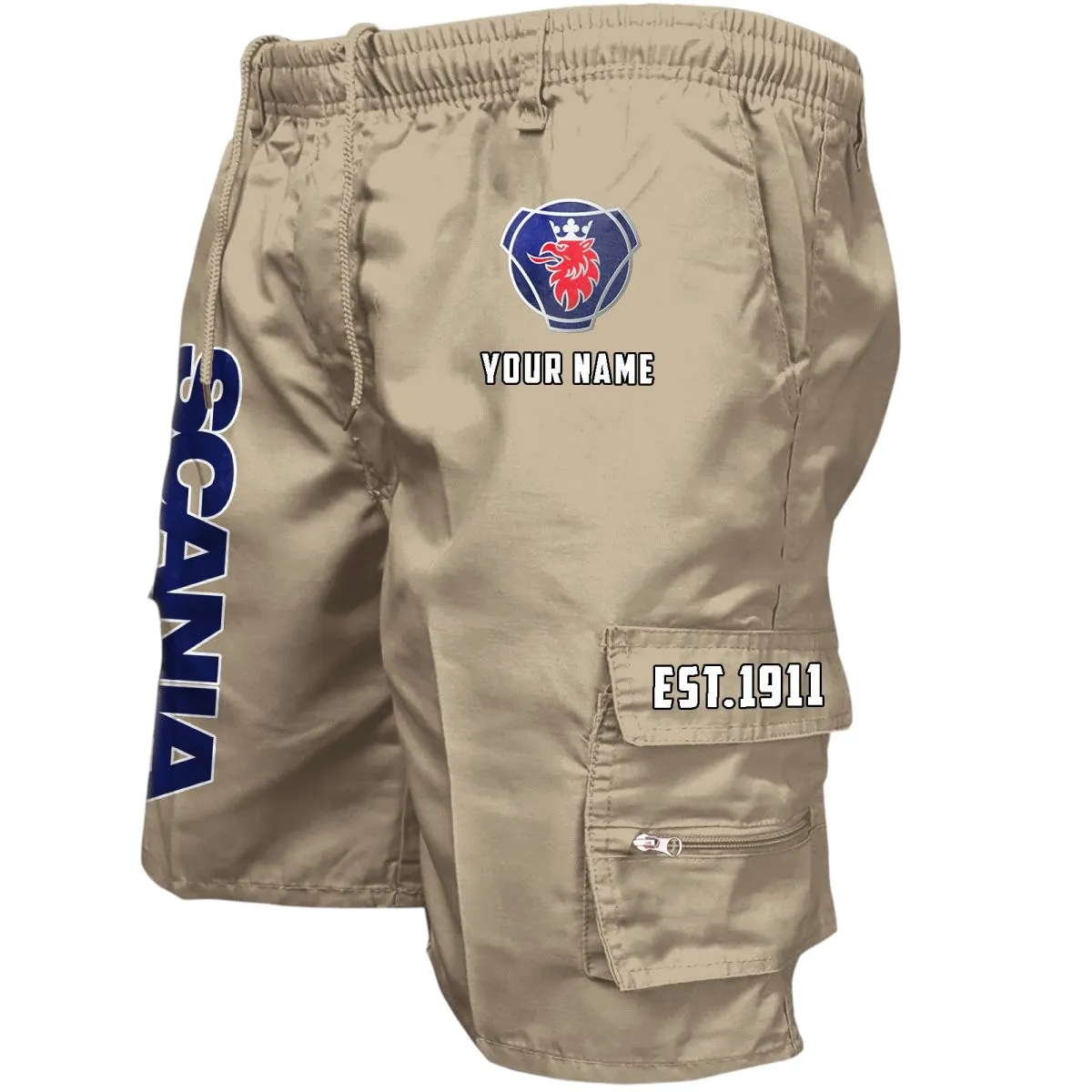 Cargo Hauler Workwear Casual Shorts, Durable Utility Men's Shorts CAR455 - Khaki
