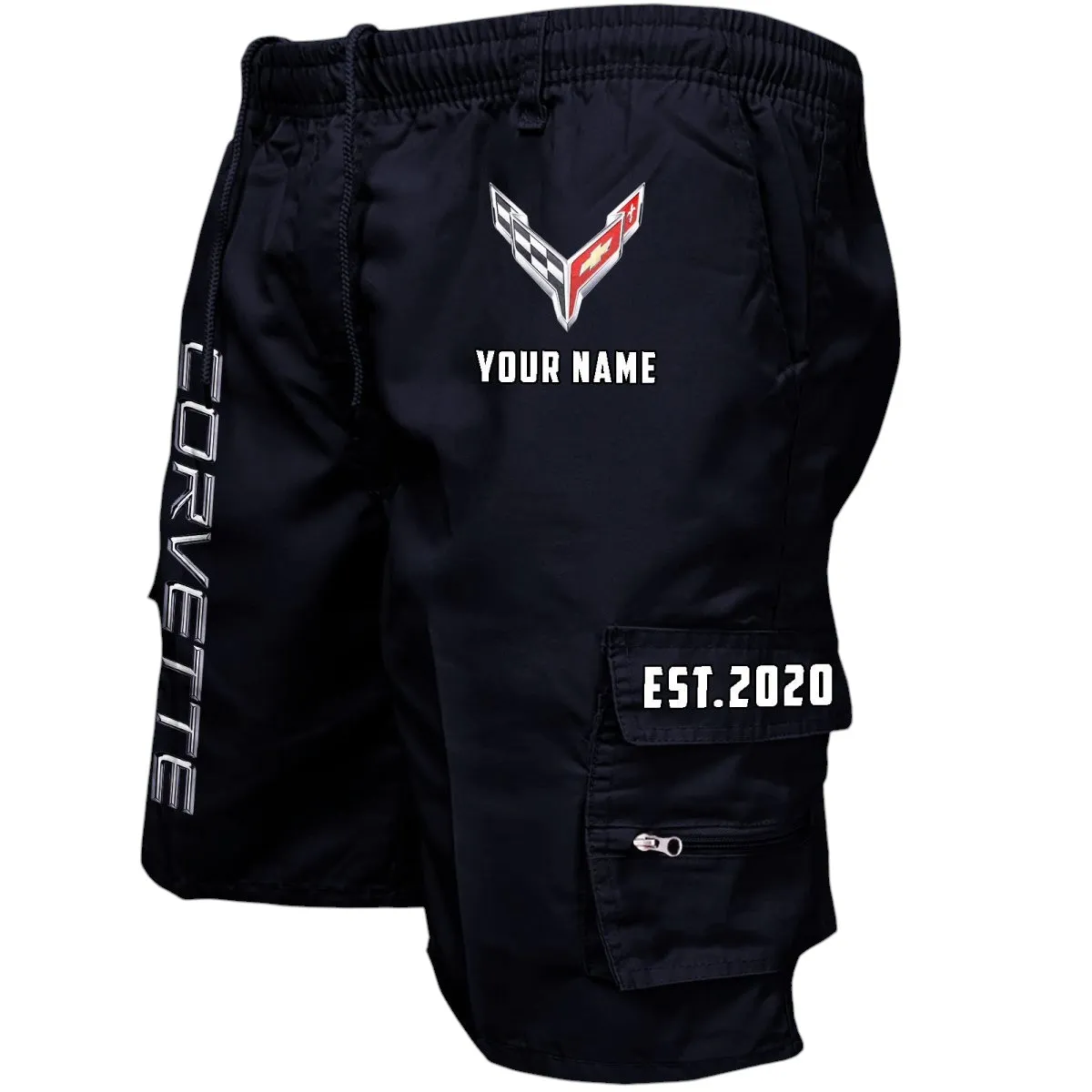 Sports Car Workwear Casual Shorts, Tough Shorts for Riders CAR455 - Black