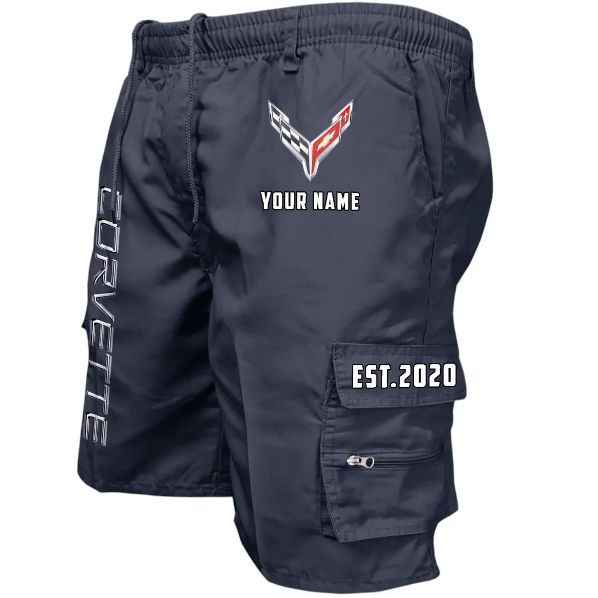 Iconic Speed Machine Workwear Casual Shorts, Workwear Built for Riders CAR455 - Navy