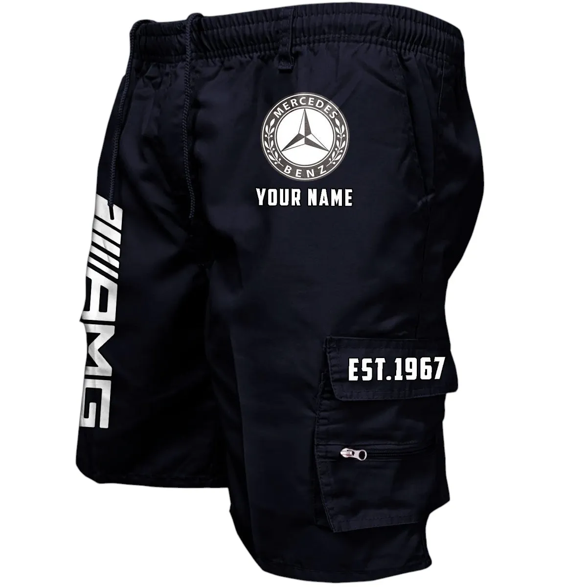 Collectible Heritage Auto Workwear Casual Shorts, Workwear Built for Riders CAR455 - Black