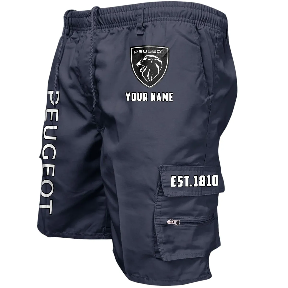 Small SUV Workwear Casual Shorts, Streetwear Garage Pocket Shorts CAR455 - Navy