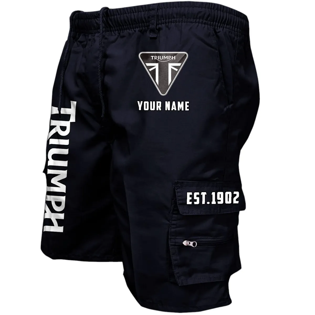 Timeless Cruiser Workwear Casual Shorts, Automotive Spirit Work Shorts CAR455 - Black