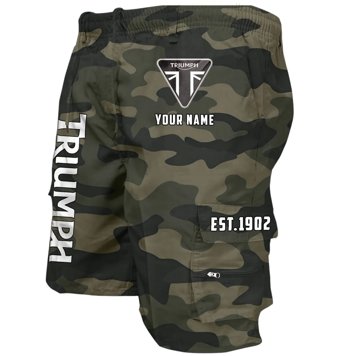 Legendary Two-Wheeler Workwear Casual Shorts, Workwear Built for Riders CAR455 - Green Camouflage