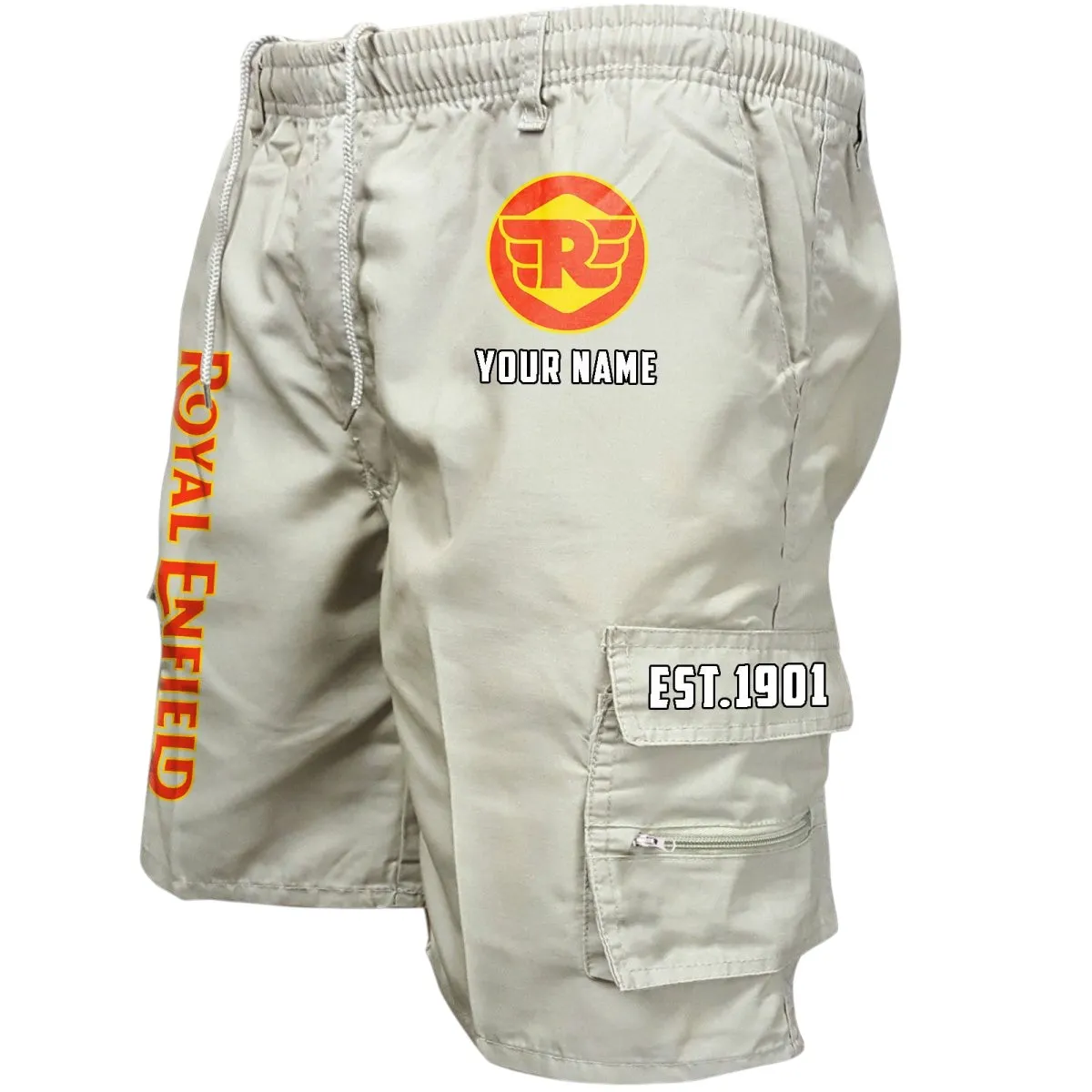 Cafe Racer-Inspired Bike Workwear Casual Shorts, Tough Shorts for Riders CAR455 - Off-White