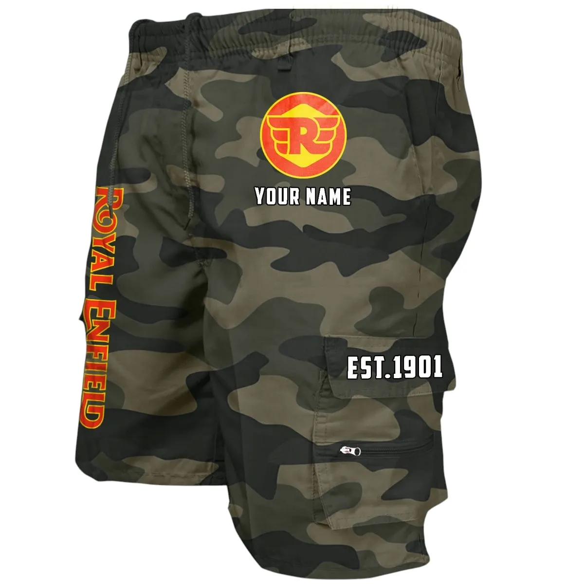 Timeless Road Bike Workwear Casual Shorts, Workwear Built for Riders CAR455 - Green Camouflage
