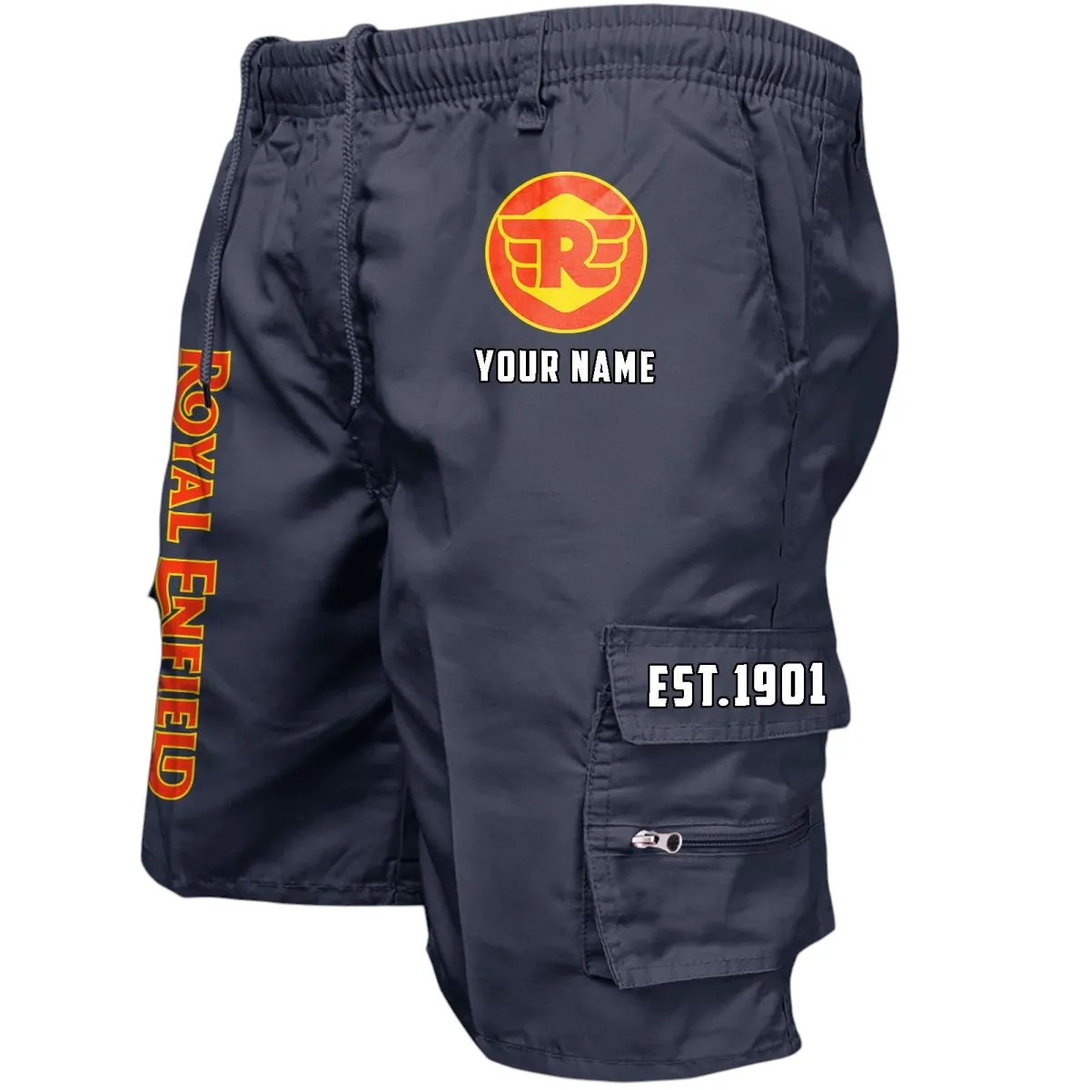 Long-Distance Rider Workwear Casual Shorts, Car Enthusiast Pocket Shorts CAR455 - Navy