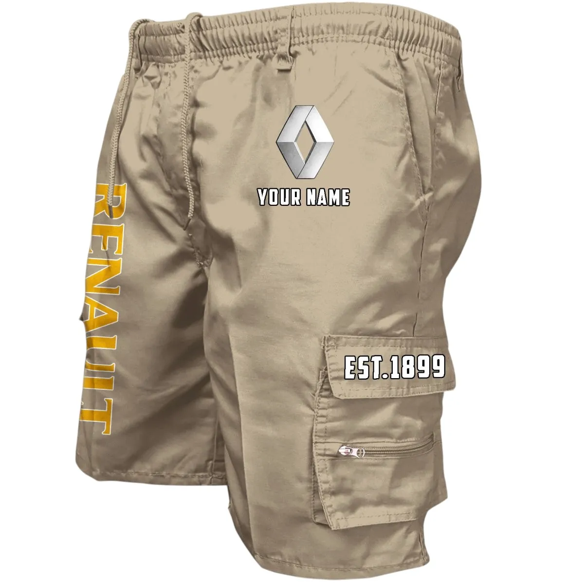 Urban Vehicle Workwear Casual Shorts, Gearhead Lifestyle Utility Shorts CAR455 - Khaki