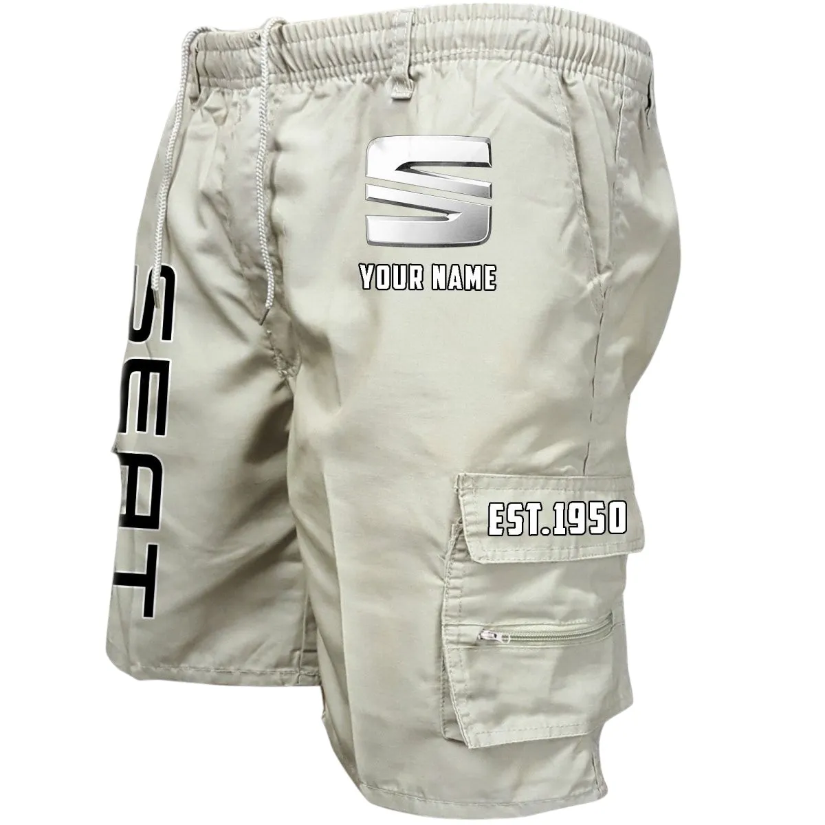 Family Sedan Workwear Casual Shorts, Built Tough Casual Shorts CAR455 - Off-White