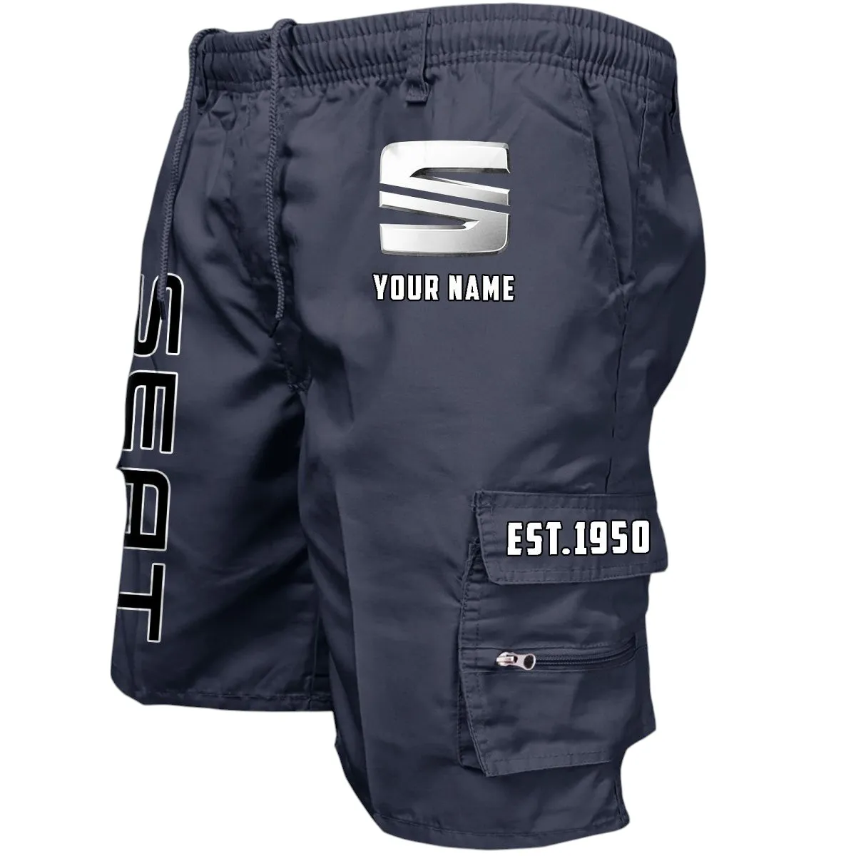 Stylish Sedan Workwear Casual Shorts, Everyday Garage Life Shorts CAR455 - Navy