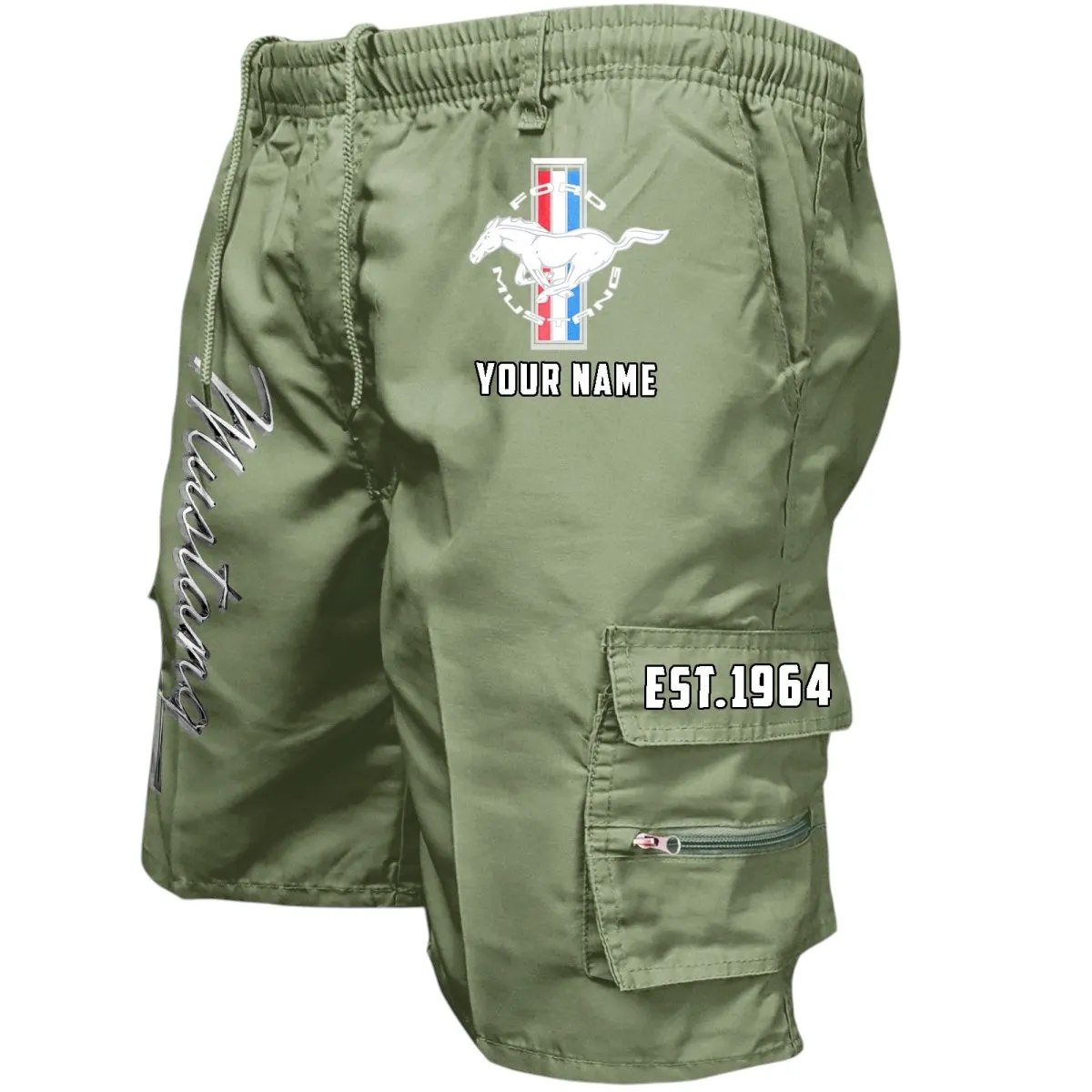 High-Performance Vehicle Workwear Casual Shorts, Road-Tested Pocket Shorts CAR455 - Military Green