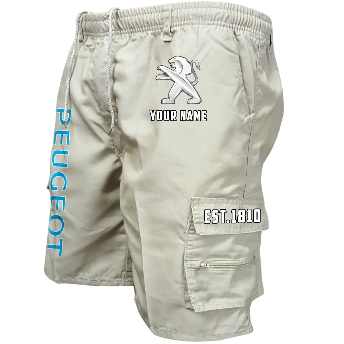 European Sedan Workwear Casual Shorts, Rider Lifestyle Pocket Shorts CAR455 - Off-White