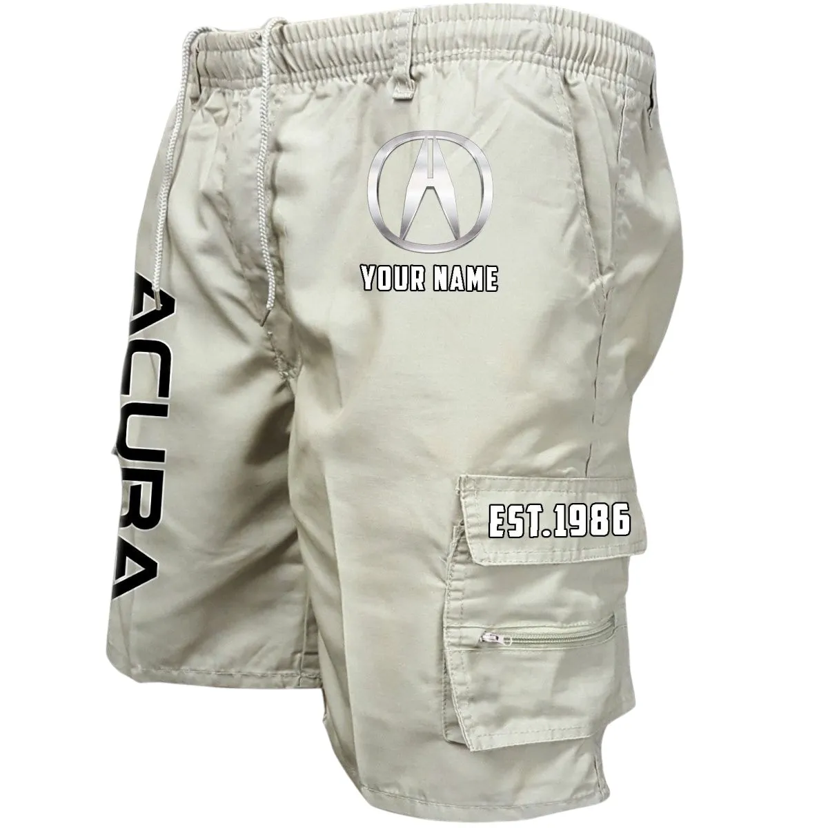 High-End Car Workwear Casual Shorts, Rider's Everyday Workwear Shorts CAR455 - Off-White