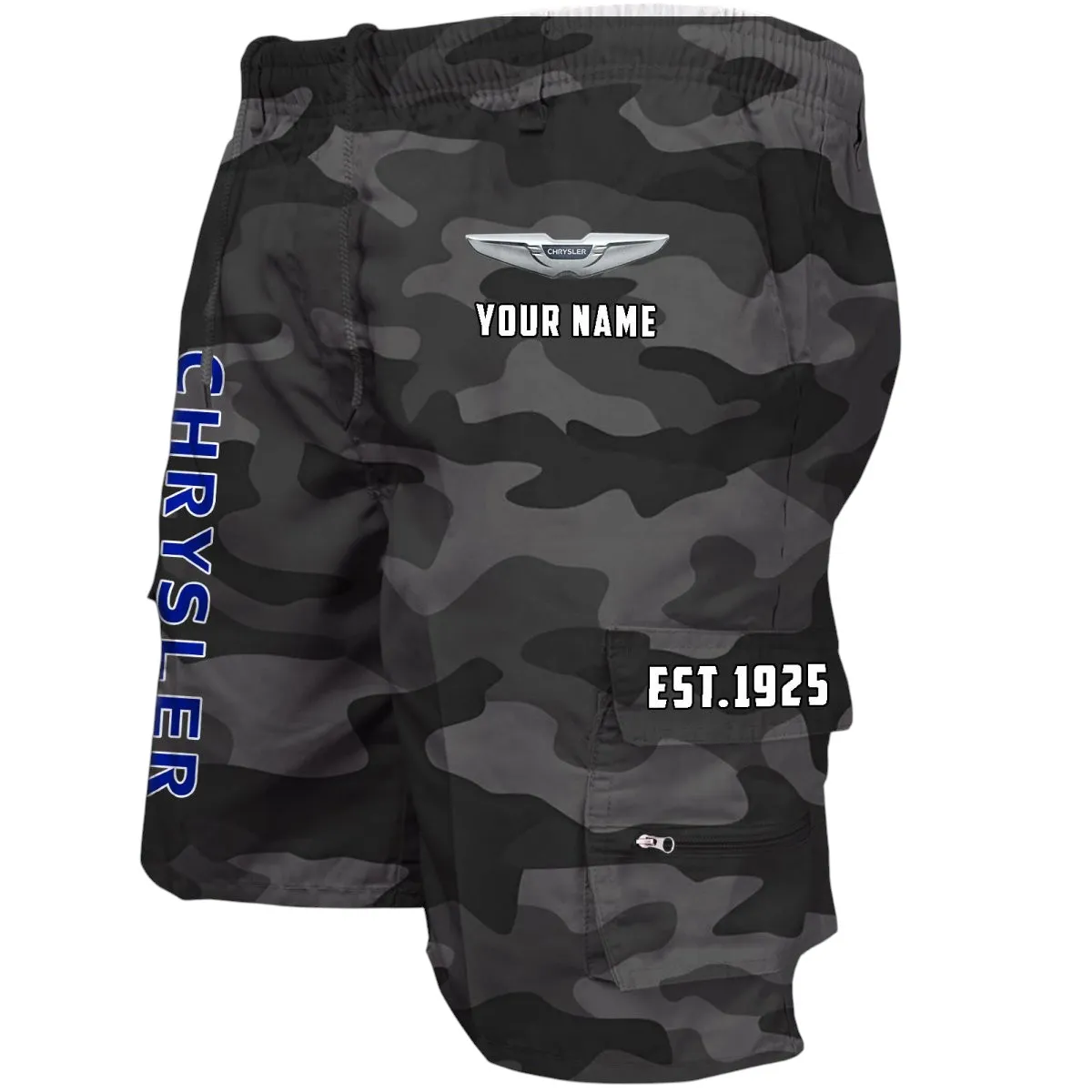 Premium Ride Workwear Casual Shorts, Road Warrior Pocket Shorts CAR455 - Grey Camouflage