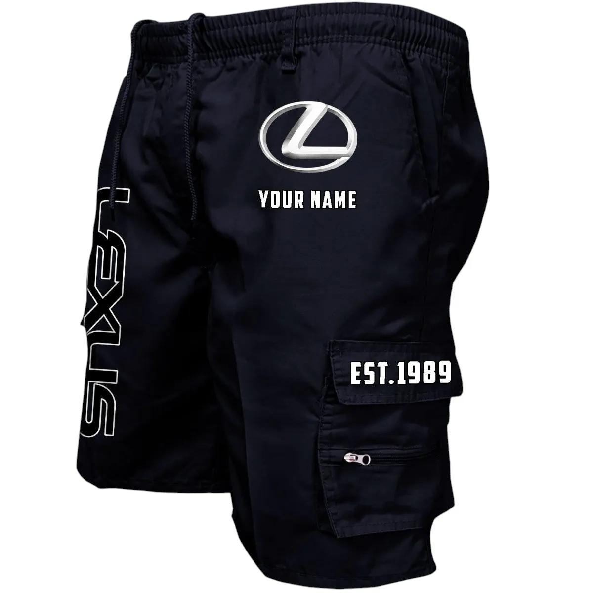High-End Coupe Workwear Casual Shorts, Everyday Car Culture Shorts CAR455 - Black