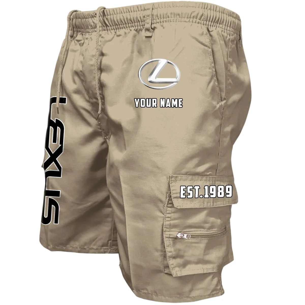 Luxury SUV Workwear Casual Shorts, Durable Utility Men's Shorts CAR455 - Khaki