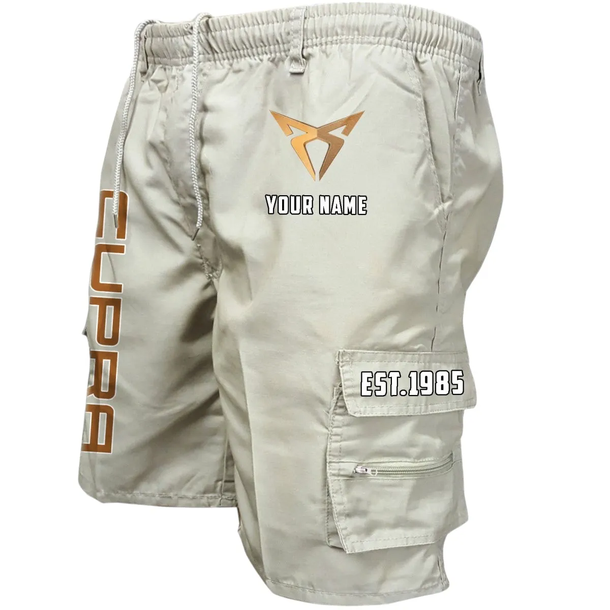 Track-Ready Ride Workwear Casual Shorts, Rider Lifestyle Pocket Shorts CAR455 - Off-White