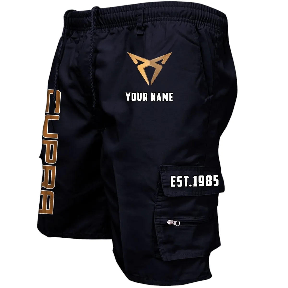 Speed-Oriented Automobile Workwear Casual Shorts, Open Road Utility Shorts CAR455 - Black