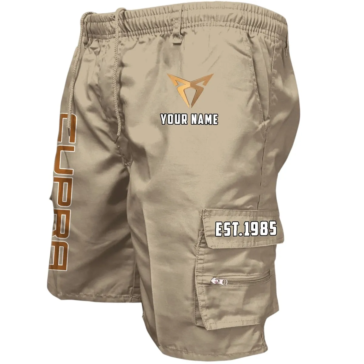 Hot Hatch Workwear Casual Shorts, Rugged Gearhead Workwear Shorts CAR455 - Khaki