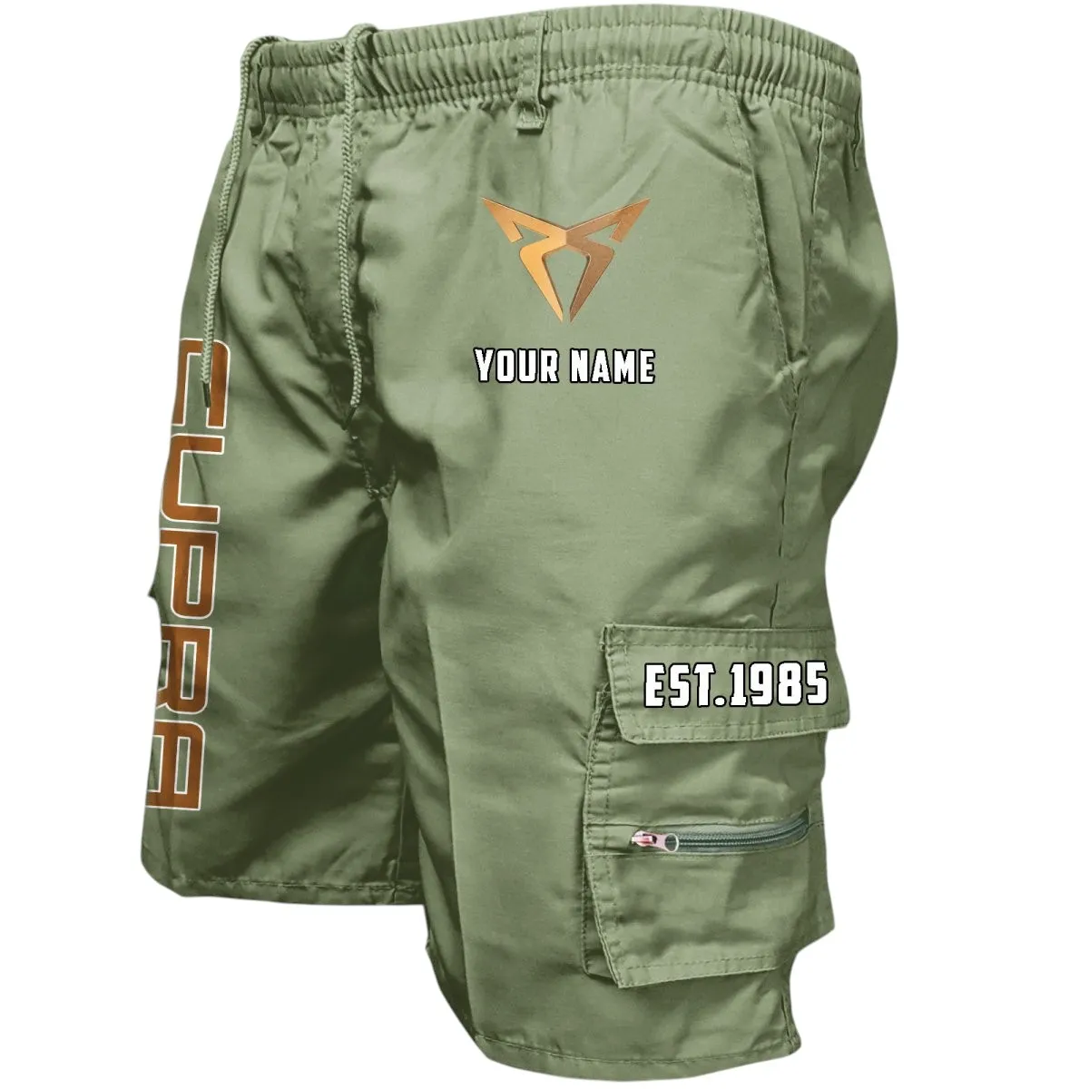 Hot Hatch Workwear Casual Shorts, Everyday Garage Life Shorts CAR455 - Military Green