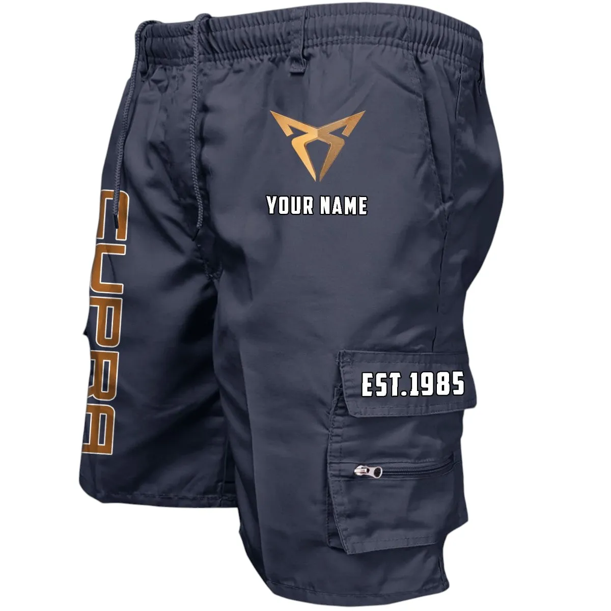 Track-Ready Ride Workwear Casual Shorts, Car Enthusiast Pocket Shorts CAR455 - Navy