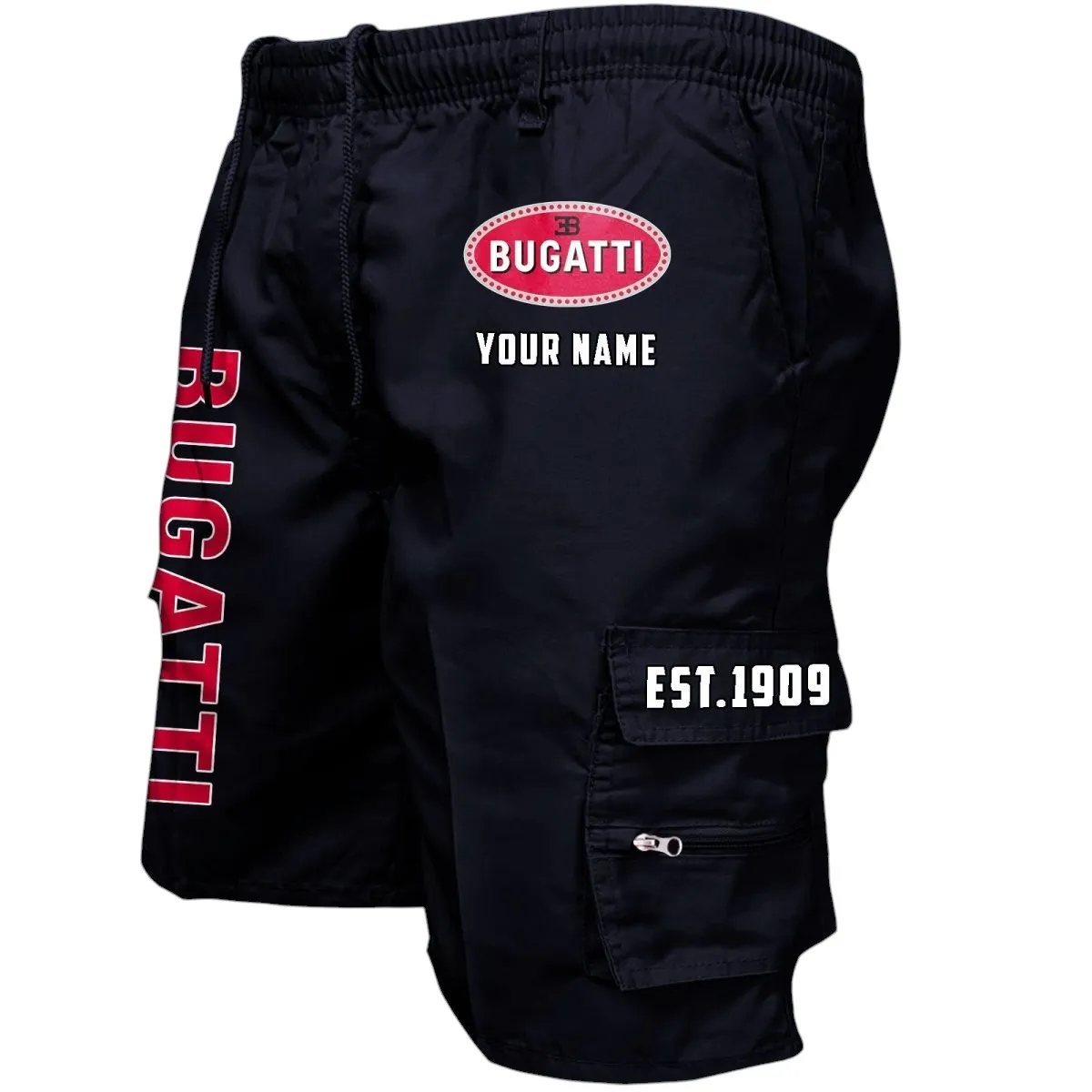 Sport Auto Workwear Casual Shorts, Durable Utility Men's Shorts CAR455 - Black