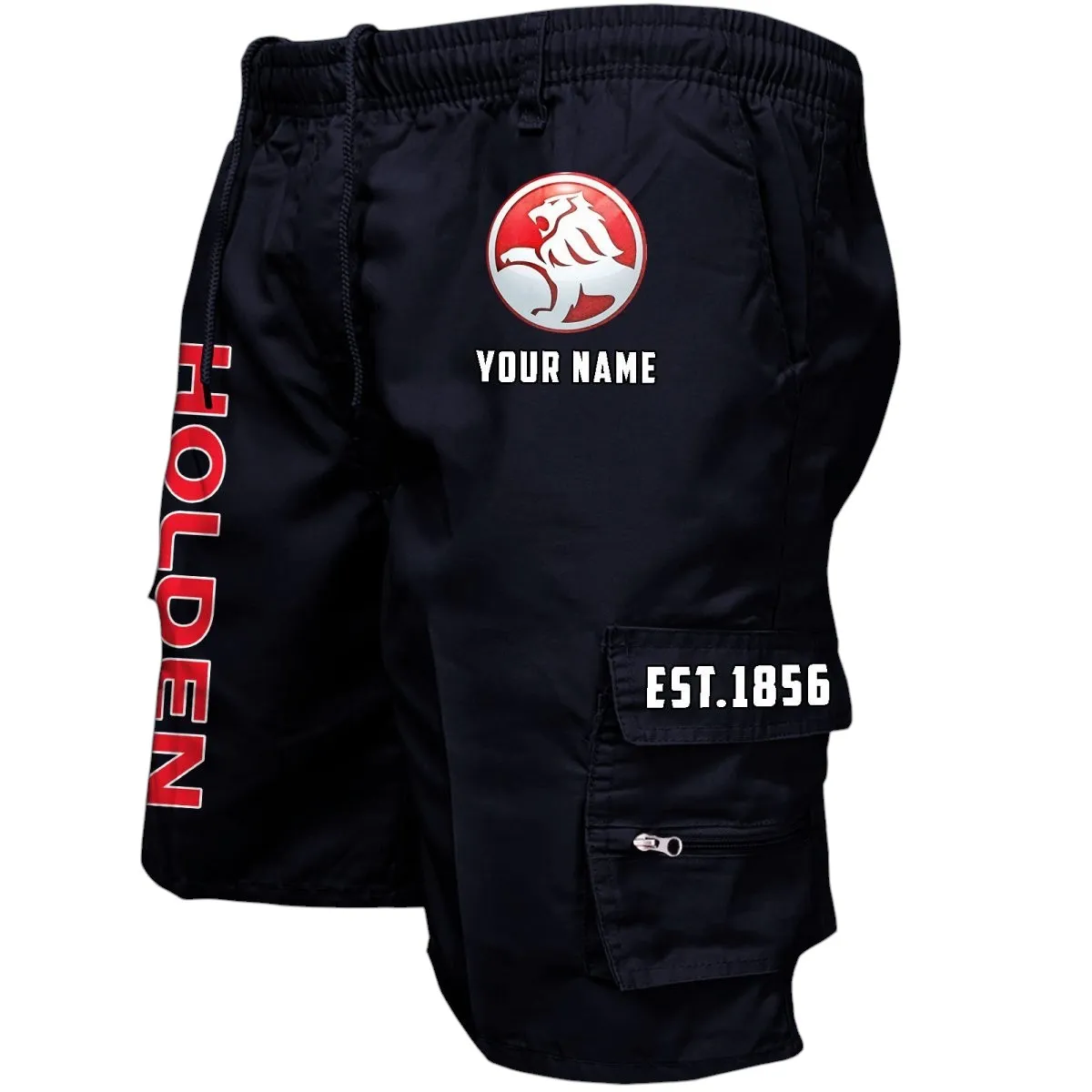 Australian Car Workwear Casual Shorts, Road-Tested Pocket Shorts CAR455 - Black