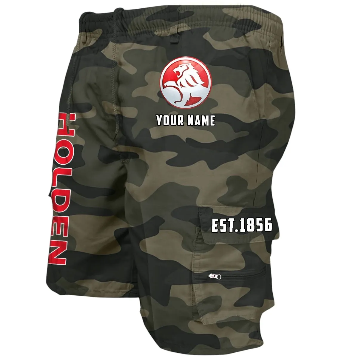 Utility Vehicle (Ute) Workwear Casual Shorts, Durable Utility Men's Shorts CAR455 - Green Camouflage