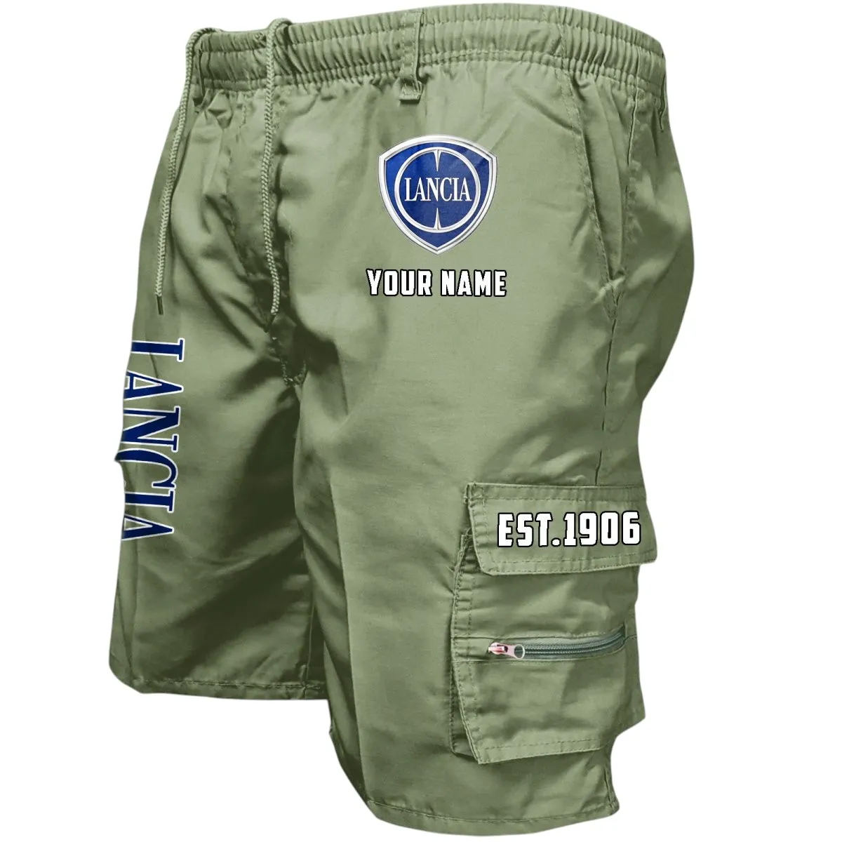 City Ride Workwear Casual Shorts, Automotive Lifestyle Utility Shorts CAR455 - Military Green
