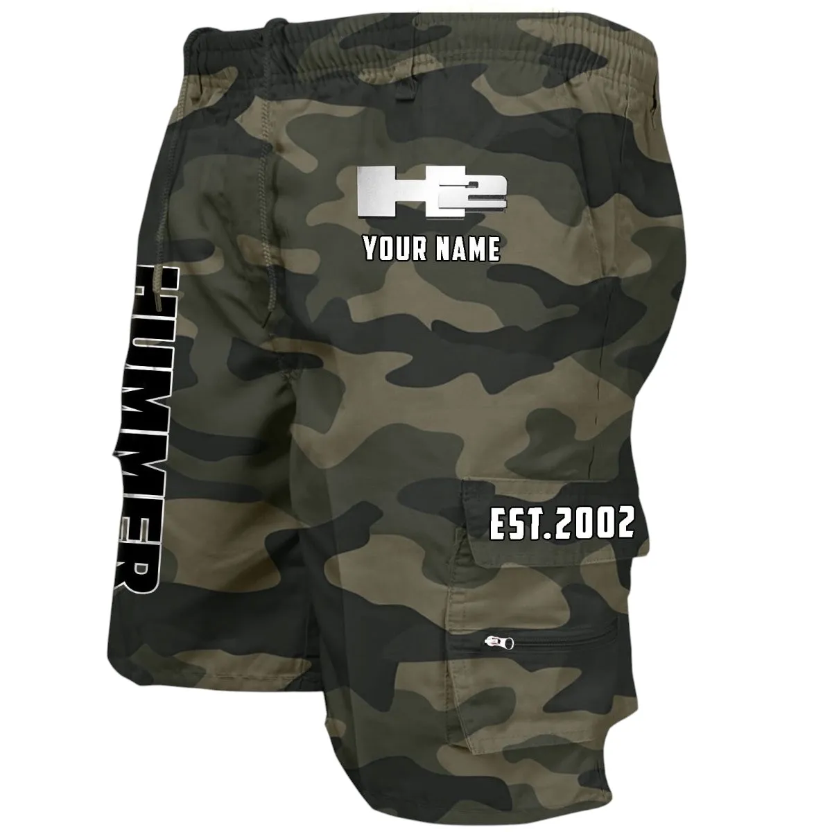 All-Terrain Explorer Workwear Casual Shorts, Open Road Utility Shorts CAR455 - Green Camouflage