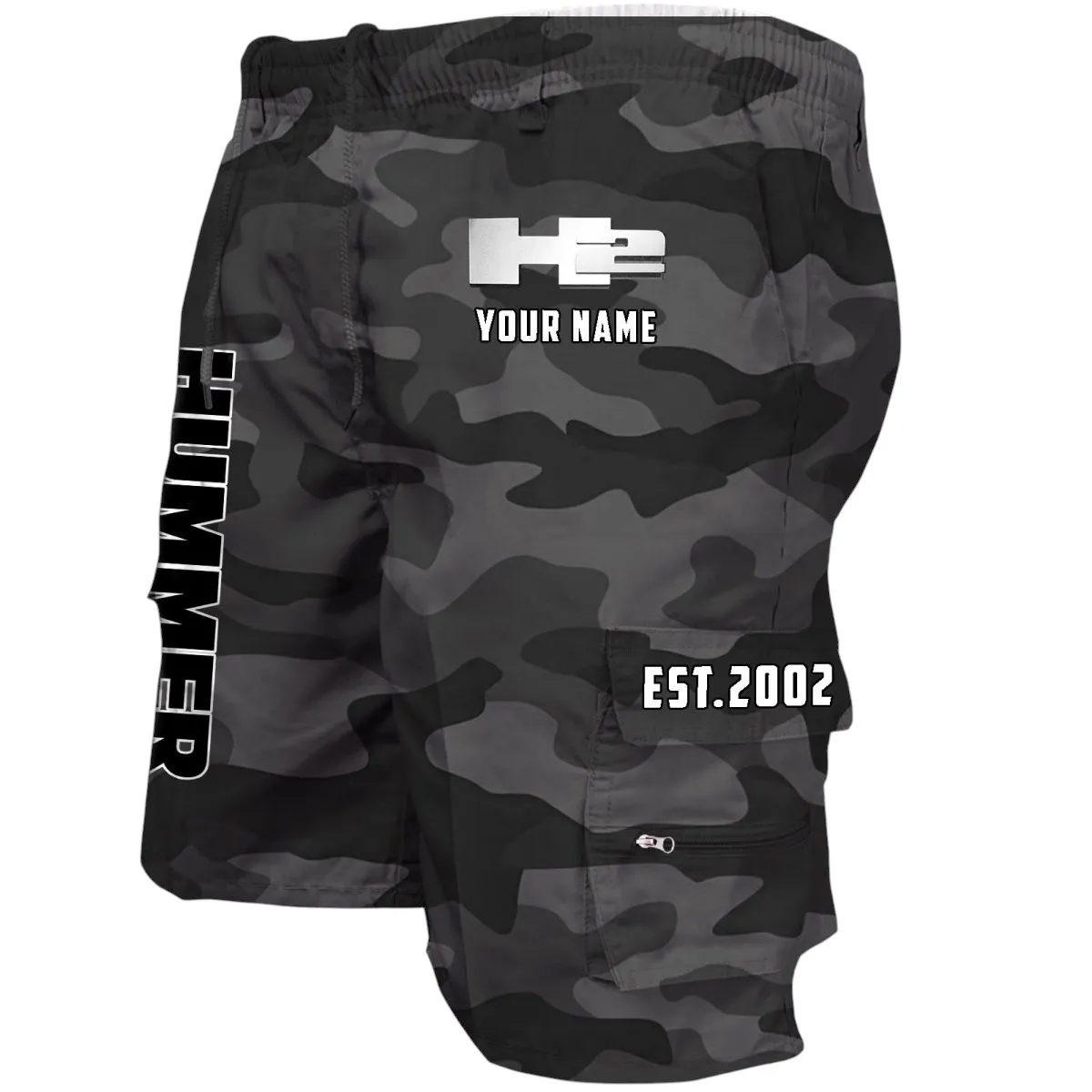All-Terrain Explorer Workwear Casual Shorts, Road-Tested Pocket Shorts CAR455 - Grey Camouflage