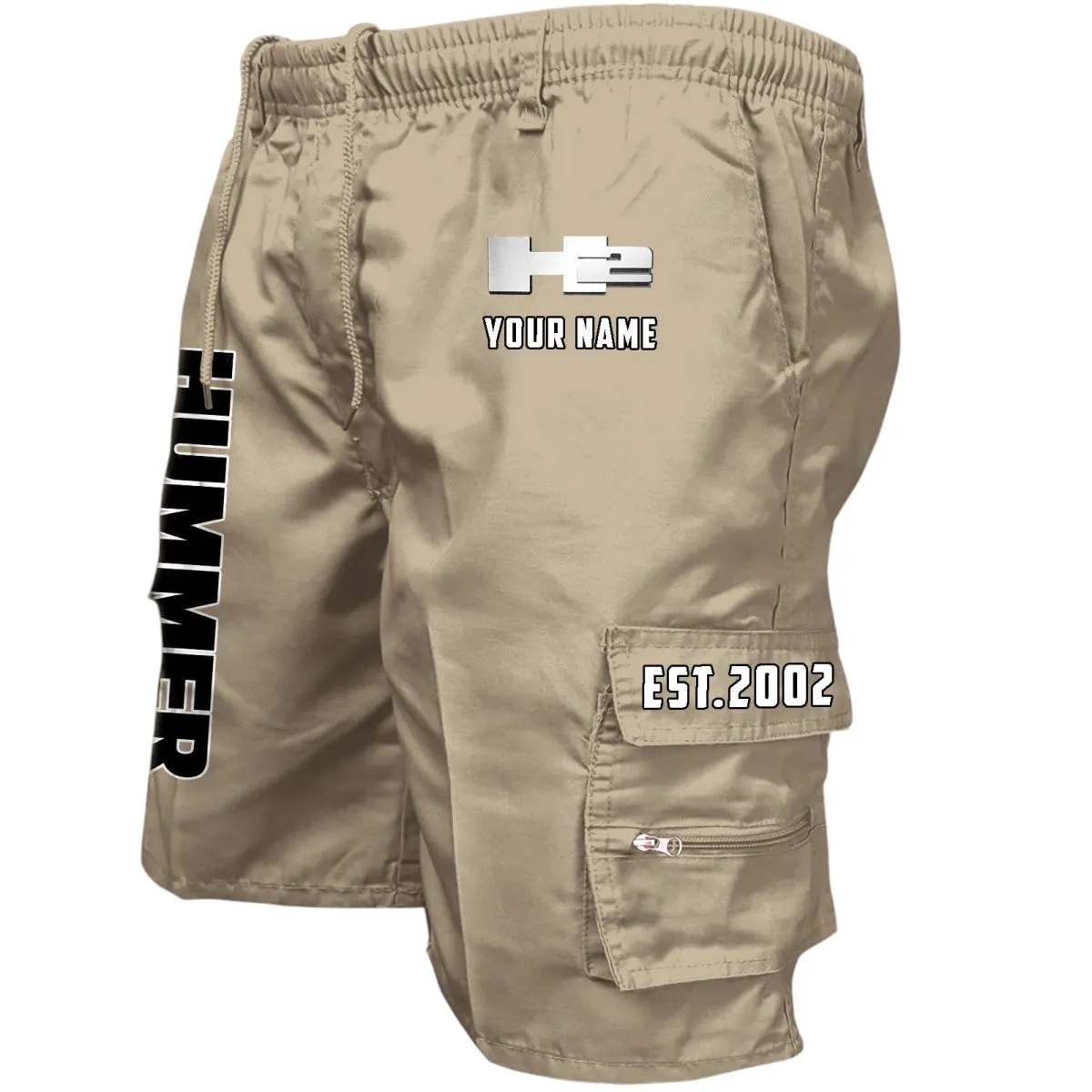 Oversized Utility SUV Workwear Casual Shorts, Rider's Everyday Workwear Shorts CAR455 - Khaki