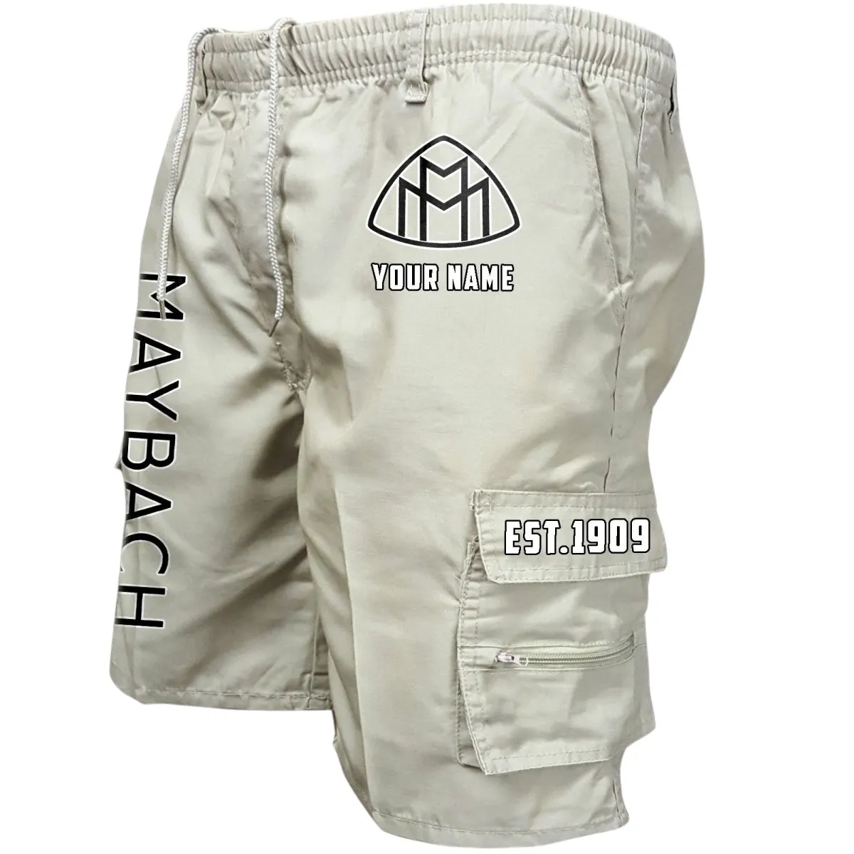 Flagship Sedan Workwear Casual Shorts, Everyday Car Culture Shorts CAR455 - Off-White