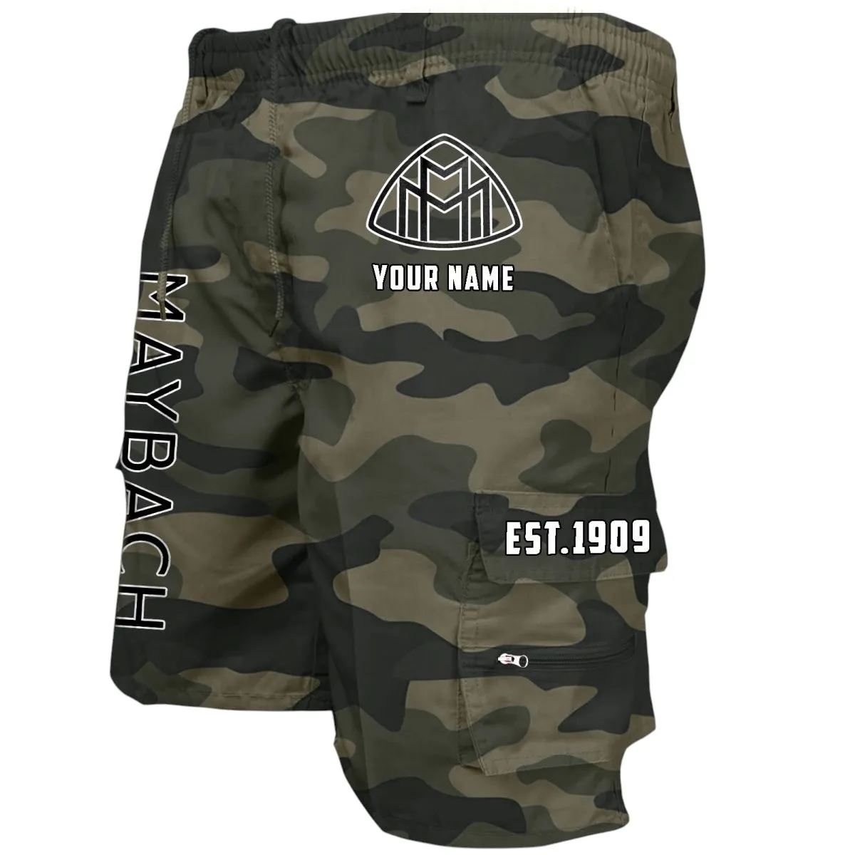 Chauffeur Vehicle Workwear Casual Shorts, Durable Garage Life Shorts CAR455 - Green Camouflage