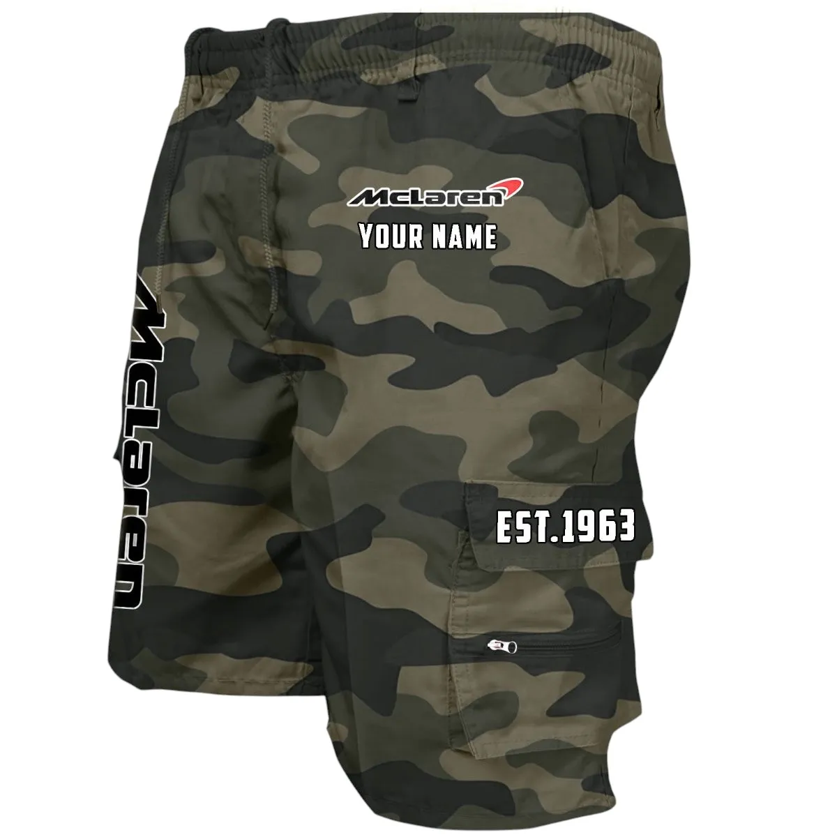 Speed Legend Workwear Casual Shorts, Workwear Built for Riders CAR455 - Green Camouflage
