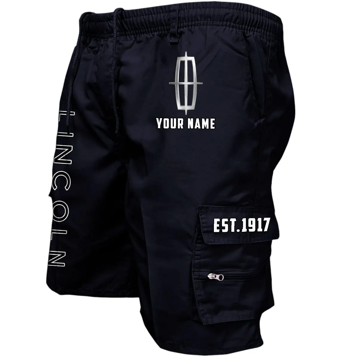 Luxury Sedan Workwear Casual Shorts, Rugged Gearhead Workwear Shorts CAR455 - Black