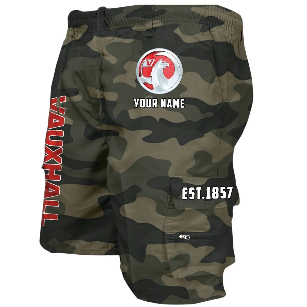 Affordable Ride Workwear Casual Shorts, Road-Tested Pocket Shorts CAR455 - Green Camouflage