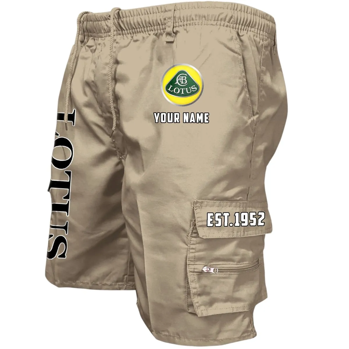 Exotic Sports Car Workwear Casual Shorts, Street-Strong Casual Shorts CAR455 - Khaki