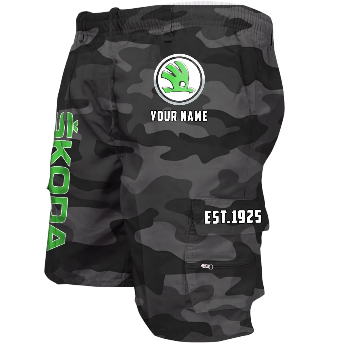 Everyday Driver Workwear Casual Shorts, Road Warrior Pocket Shorts CAR455 - Grey Camouflage